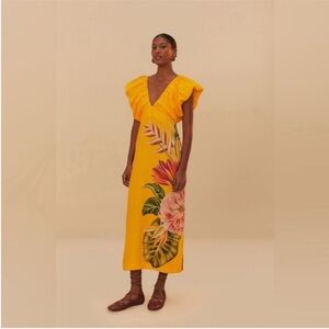 FARM Rio Spring Awakening Euroflax Premium Linen Midi